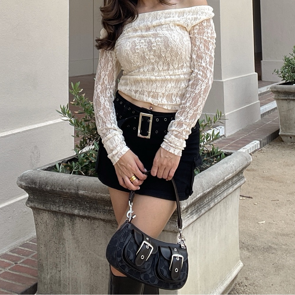 Black Mini Cargo skirt